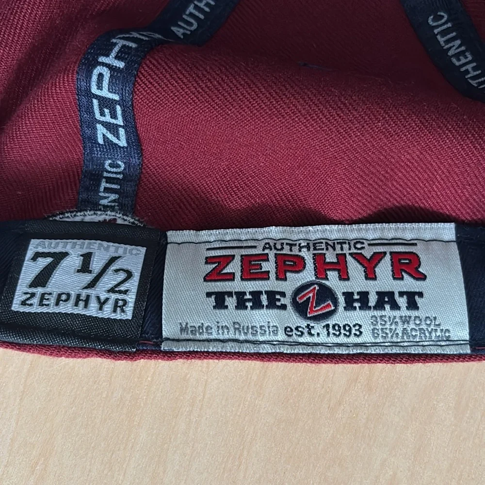 Authentic Fitted 7 1/2 Zephyr Hat Colorado Avalanche Hockey